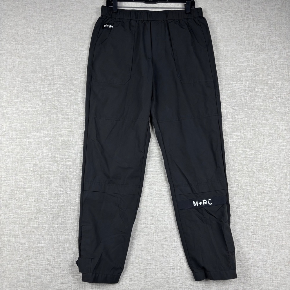 M+RC Noir Mens Black Track Pants Elastic Waist Streetwear Size Medium